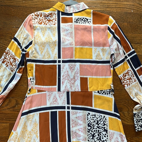 THE ODELLS Nouveau Shirt Dress Geo Print - Picture 11 of 12